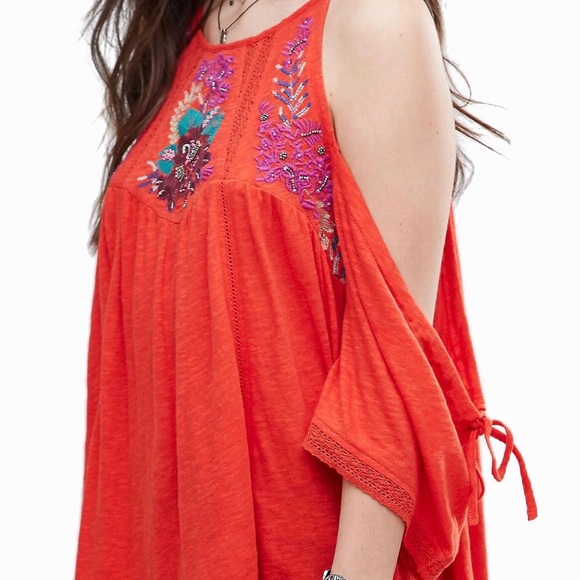 Free People Cold Shoulder Blouse - Picture 4 of 6